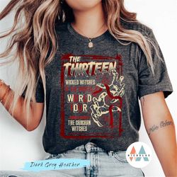 the thirteen throne of glass tshirt, manon blackbeak, throne of glass shirt, sarah j maas merch, rowan whitethorn, cresc