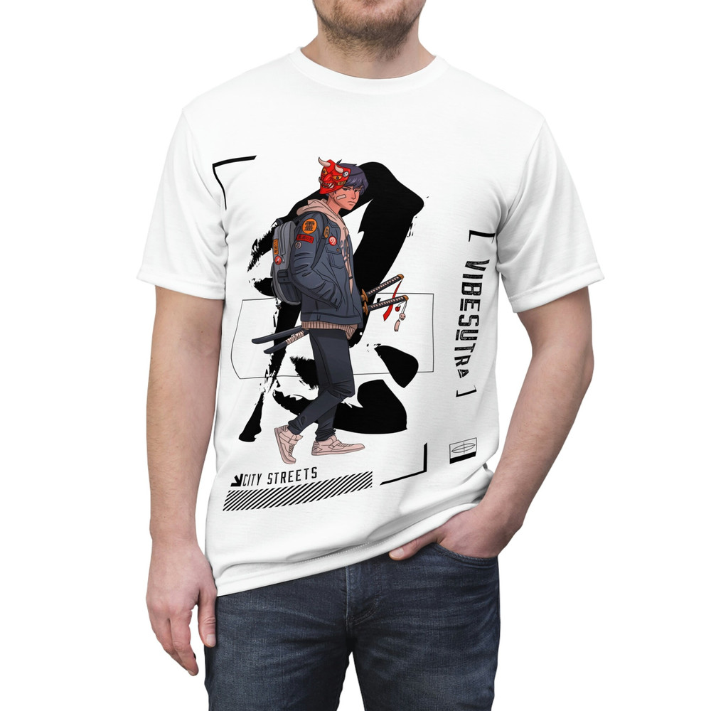 City Street Tee (White), Graphic, T-shirts  Anime, Men, Women, Men T-shirt , Women T-shirt, street wear, short sleeve, Anime lover - 5.jpg
