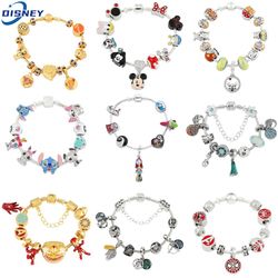 disney charms crystal beads bracelet marvel superhero pendant bangle star wars bracelet women jewelry
