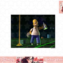 the simpsons treehouse of horror 3d graphic homer png, instant download