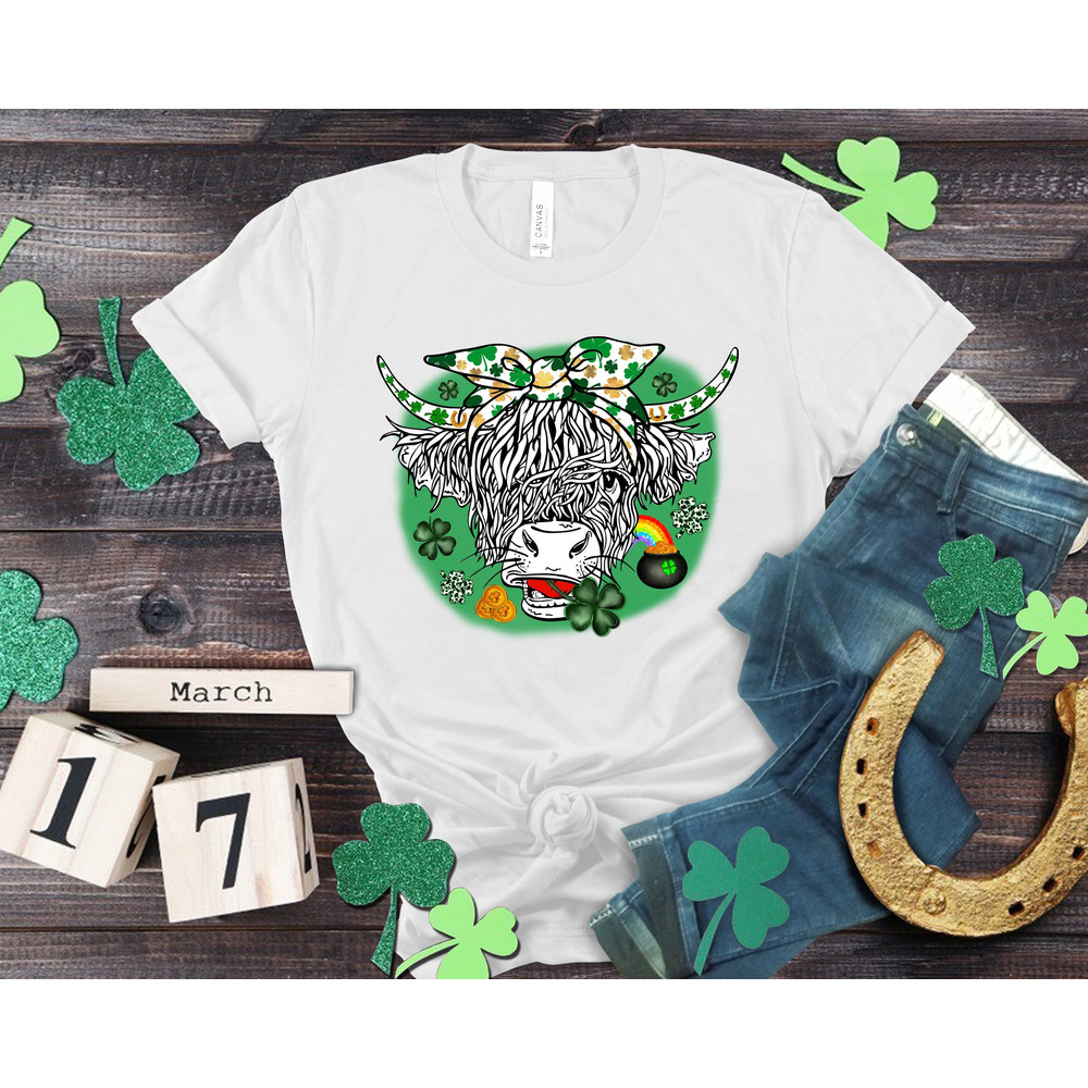 St Patrick Longhorn Cow Shirt,Heifer Lucky Patrick Sweatshirt,Shamrock Sweatshirt,St Patrick Day Carnival Shirt,2023 St Patricks Day Sweater - 1.jpg