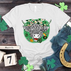 st patrick longhorn cow shirt, heifer lucky patrick sweatshirt, shamrock sweatshirt, st