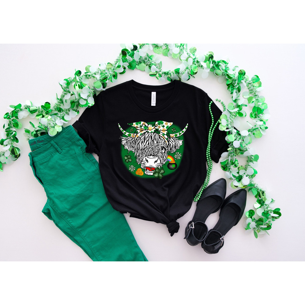 St Patrick Longhorn Cow Shirt,Heifer Lucky Patrick Sweatshirt,Shamrock Sweatshirt,St Patrick Day Carnival Shirt,2023 St Patricks Day Sweater - 3.jpg
