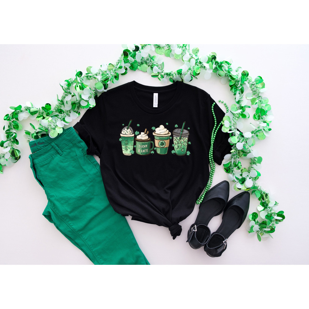 St Patricks Day Coffee Shirt,Coffee Sweatshirt,Cute St Patricks Day Gifts,St Patricks Shamrock Sweatshirt,Lucky Shamrock Tshirt,Gift For Her - 2.jpg