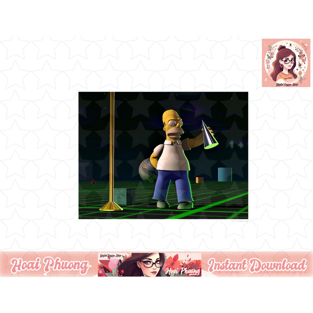 The Simpsons Treehouse Of Horror 3D Graphic Homer V-2 png, instant download.jpg