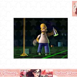 the simpsons treehouse of horror 3d graphic homer v-2 png, instant download