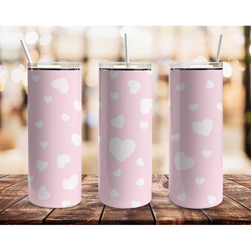 Valentines Love Hearts Tumbler, Valentines Love Hearts Skinny Tumbler.png