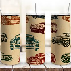 vintage classic cars tumbler, vintage classic cars skinny tumbler