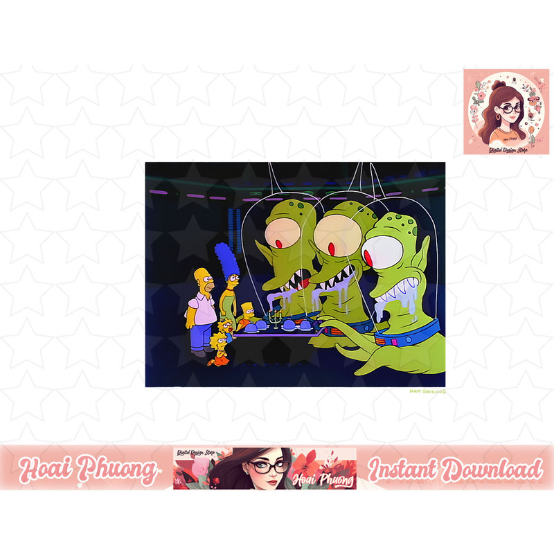 The Simpsons Treehouse Of Horror Alien Halloween V-2 png, instant download.jpg