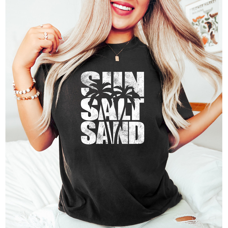 Sun Salt Sand Vacay Shirt, Distressed Summer Shirt, Trendy Summer Shirt Gift, Girls Trip Shirt, Matching Vacation Shirts, Summer Vibes Shirt - 3.jpg