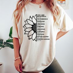 sunflower christian shirt,  bibleverse shirt,  gift for christian,  motivational apparel