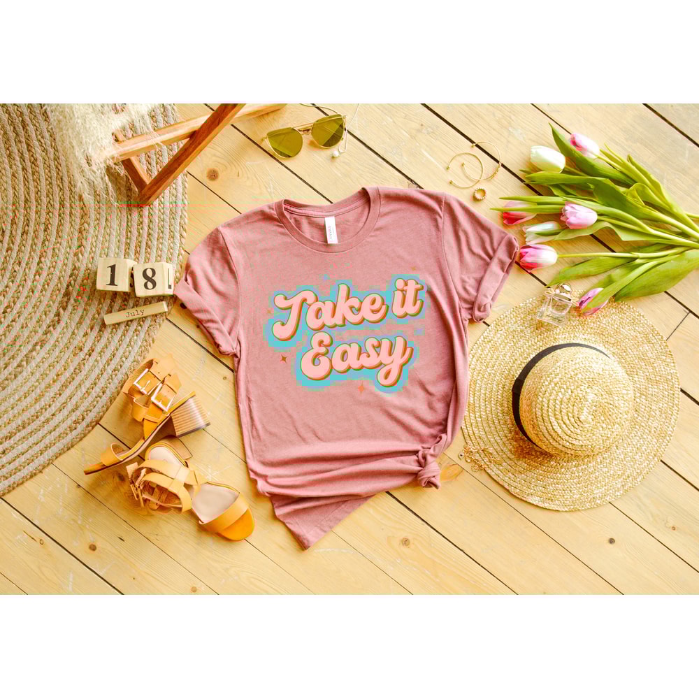 Take it Easy Shirt,Mental Health Shirt,Free Therapy With Friends Shirt,Take it Easy,Motivational Tee,Vintage Shirt,Carpediem Shirt,Vintage - 2.jpg