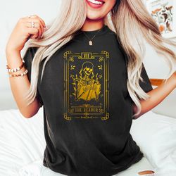 tarot reader shirt,  bookish librarian shirt,  the skull readers tarot shirt,  cool myst