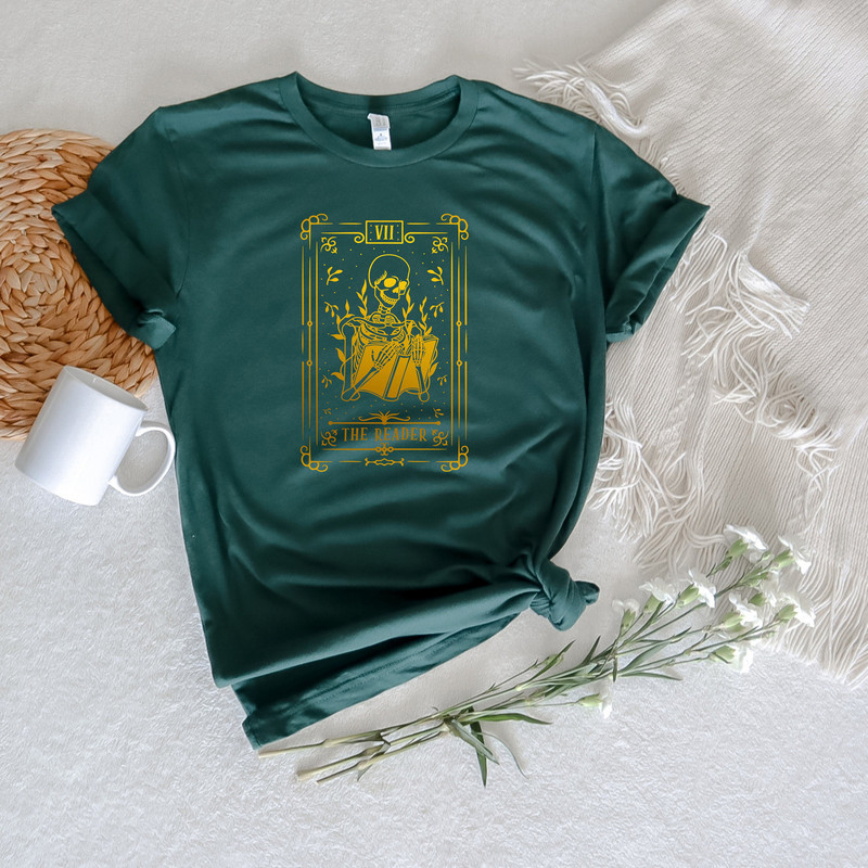 Tarot Reader Shirt, Bookish Librarian Shirt, The Skull Readers Tarot Shirt, Cool Mystical Skull Tee, Tarot Card Sweatshirt, Tarot Skull Gift - 2.jpg