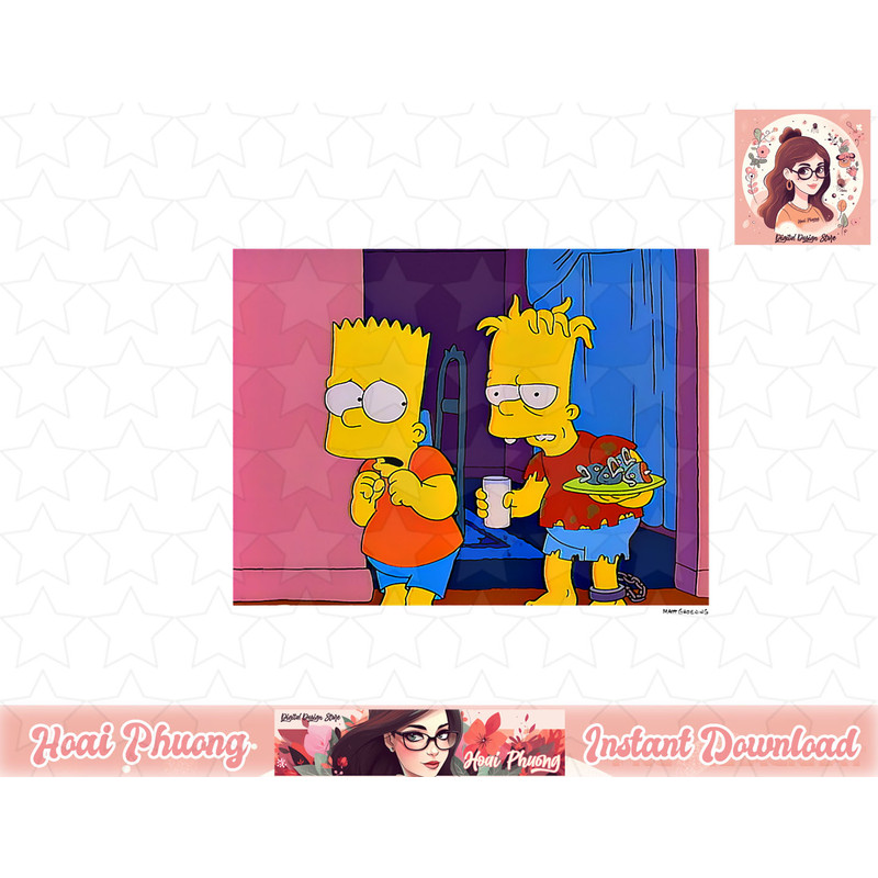 The Simpsons Treehouse Of Horror Bad Double Bart png, instant download.jpg