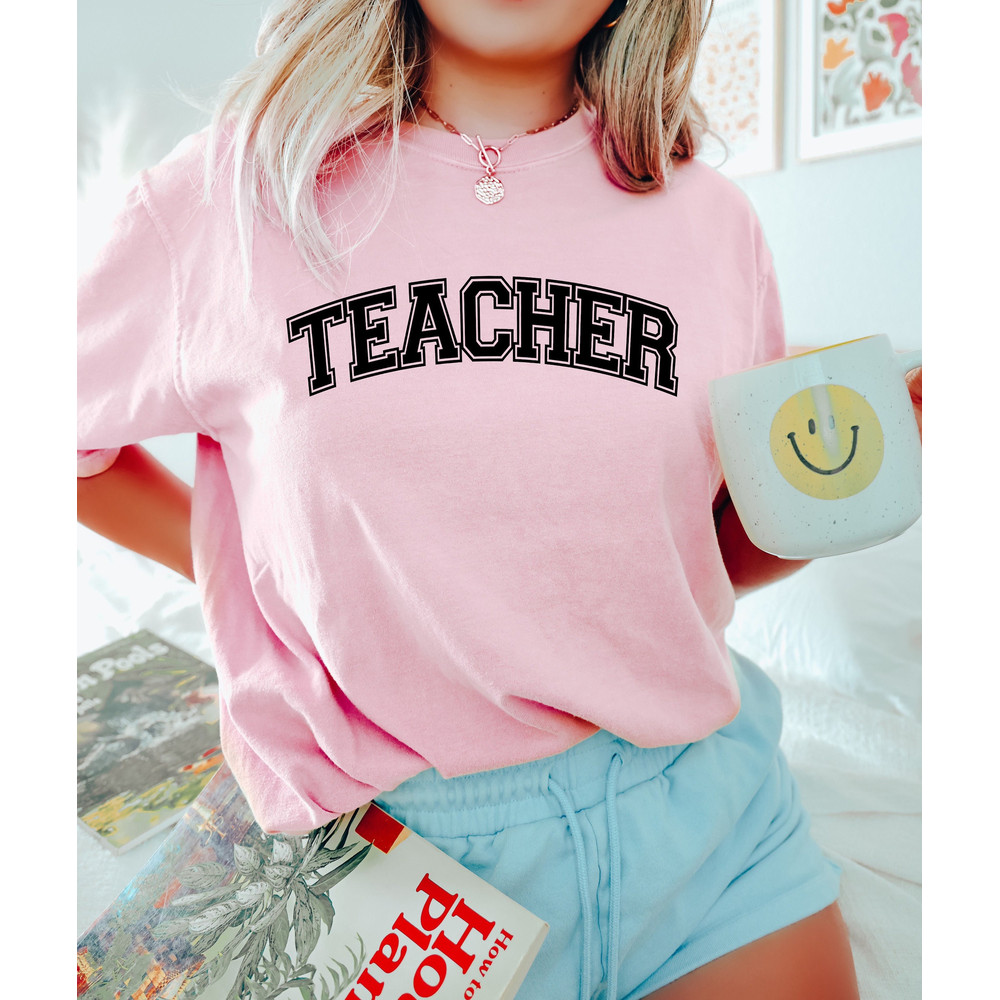 Teacher Shirt, Teacher Sweatshirt, Varsity Style Teacher Tee, Funny Teacher Tshirt, First Grade Teacher Tshirt, Teacher Appreciation Sweater - 1.jpg