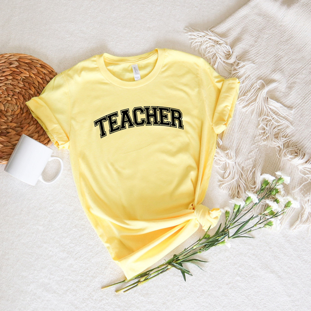 Teacher Shirt, Teacher Sweatshirt, Varsity Style Teacher Tee, Funny Teacher Tshirt, First Grade Teacher Tshirt, Teacher Appreciation Sweater - 3.jpg