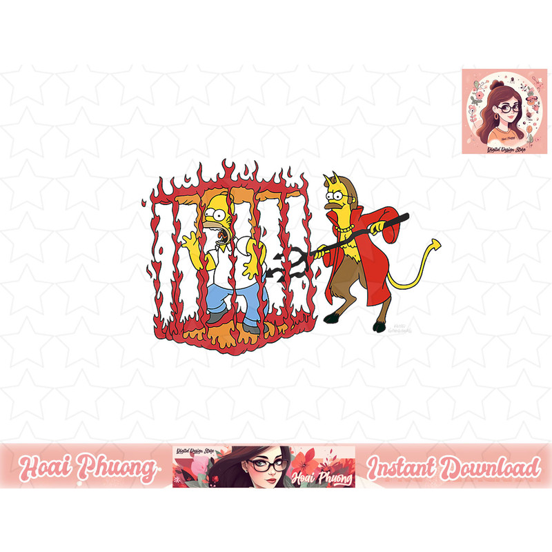The Simpsons Treehouse Of Horror Devil Flanders & Homer V-2 png, instant download.jpg