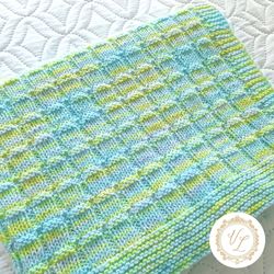 Blanket Knitting Pattern | PDF Knitting Pattern | Baby Blanket | Knit Baby Blanket Pattern | V38