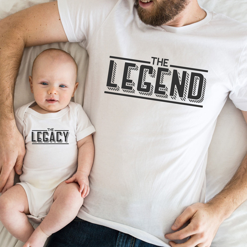 The Legend The Legacy, Legend Father And Son Shirt, Matching Dad And Kid Shirt, Personalized Father's Day Shirt, Gift For Dad, Dad To Be Tee - 1.jpg