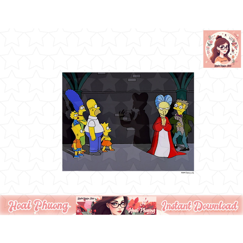 The Simpsons Treehouse Of Horror Dracula Shadow Mr. Burns png, instant download.jpg