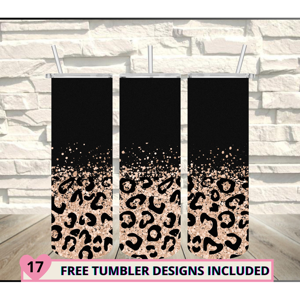 Glitter Gold Leopard Tumbler, Glitter Gold Leopard Skinny Tumbler, Designs Skinny Tumbler.jpg