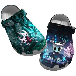 hollow knight crocs, hollow knight clog shoes unisex, game sandals, hollow knight, game crocs