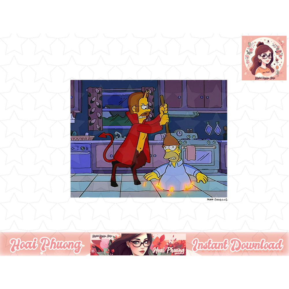 The Simpsons Treehouse Of Horror Flanders In Homer Hell png, instant download.jpg