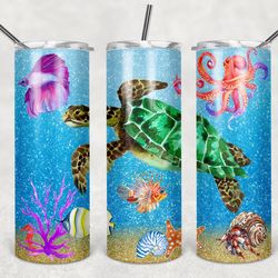 sea turtle tumbler, sea turtle skinny tumbler, designs skinny tumbler