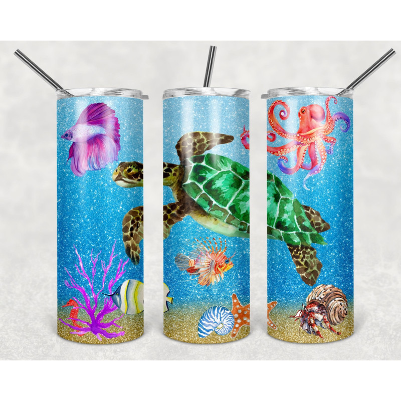 Sea Turtle Tumbler, Sea Turtle Skinny Tumbler, Designs Skinny Tumbler.jpg
