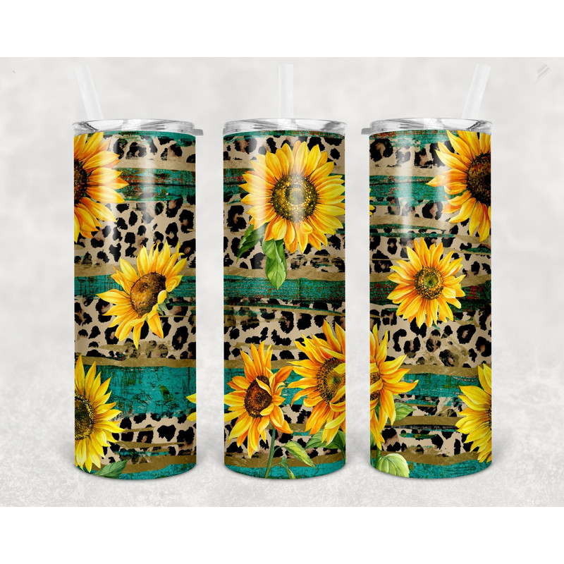 Sunflowers Rustic Tumbler, Sunflowers Rustic Skinny Tumbler, Designs Skinny Tumbler.jpg