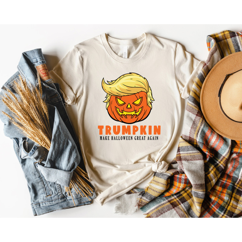 Trumpkin Make Halloween Great Again,Pumpkin Head Trump Shirt,Halloween Outfit,Republician Pumpkin,Trump 2024,Funny Repuclician Shirt,Hoodie - 2.jpg
