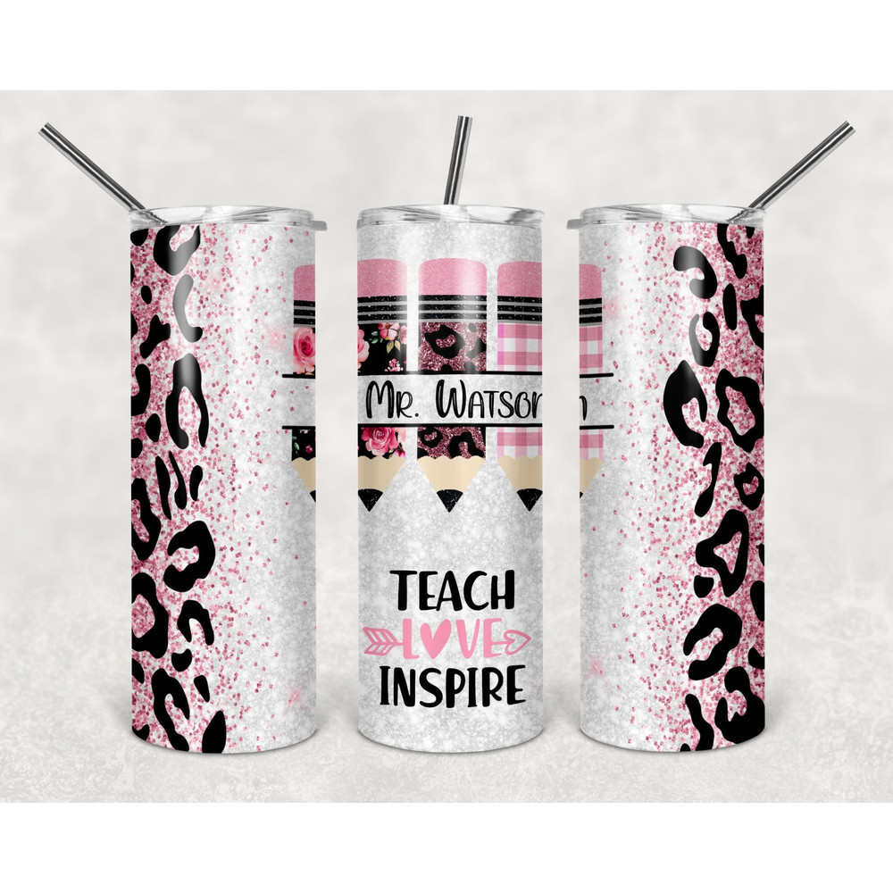 Teacher Mrs Smith Tumbler, Teacher Mrs Smith Skinny Tumbler, Designs Skinny Tumbler.jpg