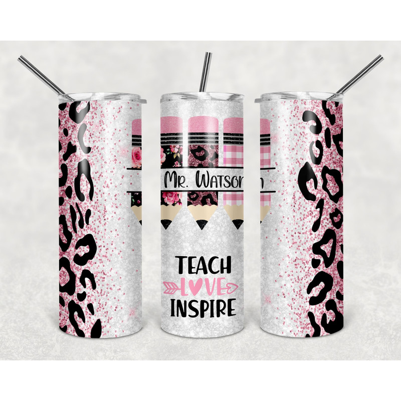 Teacher Mrs Smith Tumbler, Teacher Mrs Smith Skinny Tumbler, Designs Skinny Tumbler.jpg