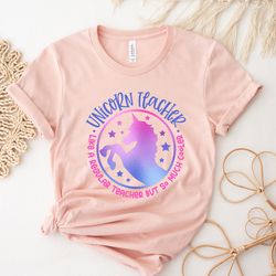 unicorn teacher like a regular teacher but so much cooler shirt, inspirational teacher