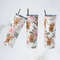 Highland Cow Floral 20oz Sublimation Tumbler Designs, Boho Flower Straight Skinny Tumbler Wrap PNG-3.jpg