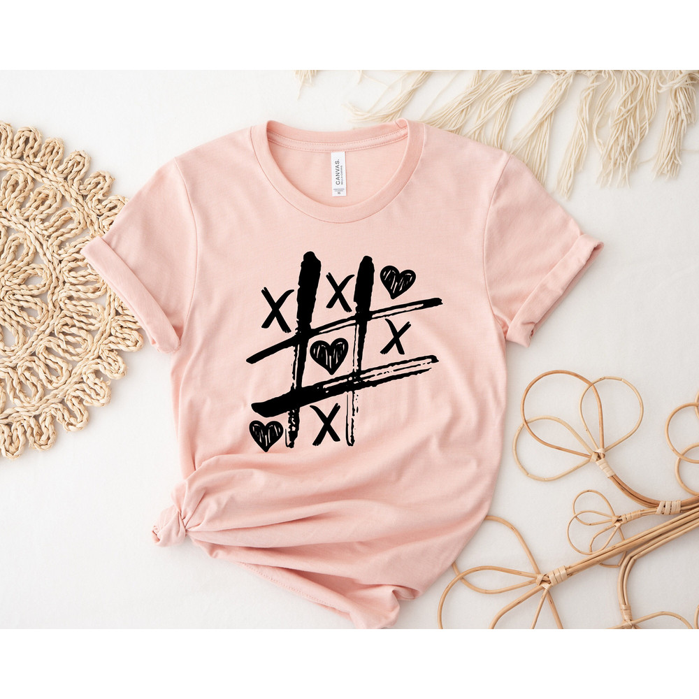 Valentine Tshirt,XOXO Tic Tac Toe Valentines Shirts for Women,Love Heart Cute Crewneck Pullover,Gift For Husband,Happy Valentines Day Outfit - 1.jpg