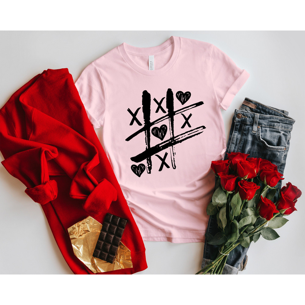 Valentine Tshirt,XOXO Tic Tac Toe Valentines Shirts for Women,Love Heart Cute Crewneck Pullover,Gift For Husband,Happy Valentines Day Outfit - 2.jpg