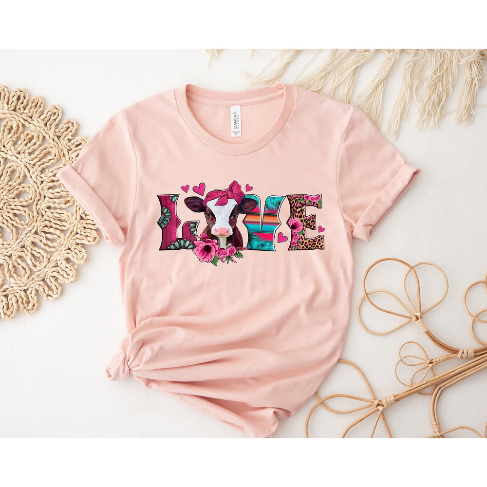 Valentines Day Cow Love Tshirt,Cow Farm Tshirt,Cute Valentine Day Outfit,Gift For Animal Lover,Cow Sweatshirt,XOXO Sweater,Personalized Gift - 1.jpg