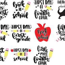 back to school svg bundle, hello school svg, teacher svg, school supplies, school shirt for kids svg, digital download