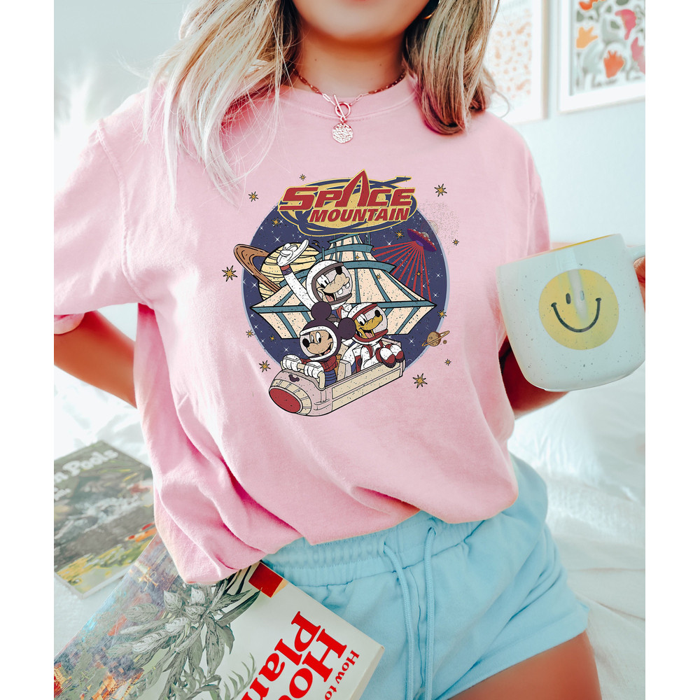 Vintage 90s Space Mountain Shirt, Comfort Retro Vintage Disney Shirt, Retro Walt Disney World Tee, Mickey And Friends Shirt, Gift For Disney - 2.jpg