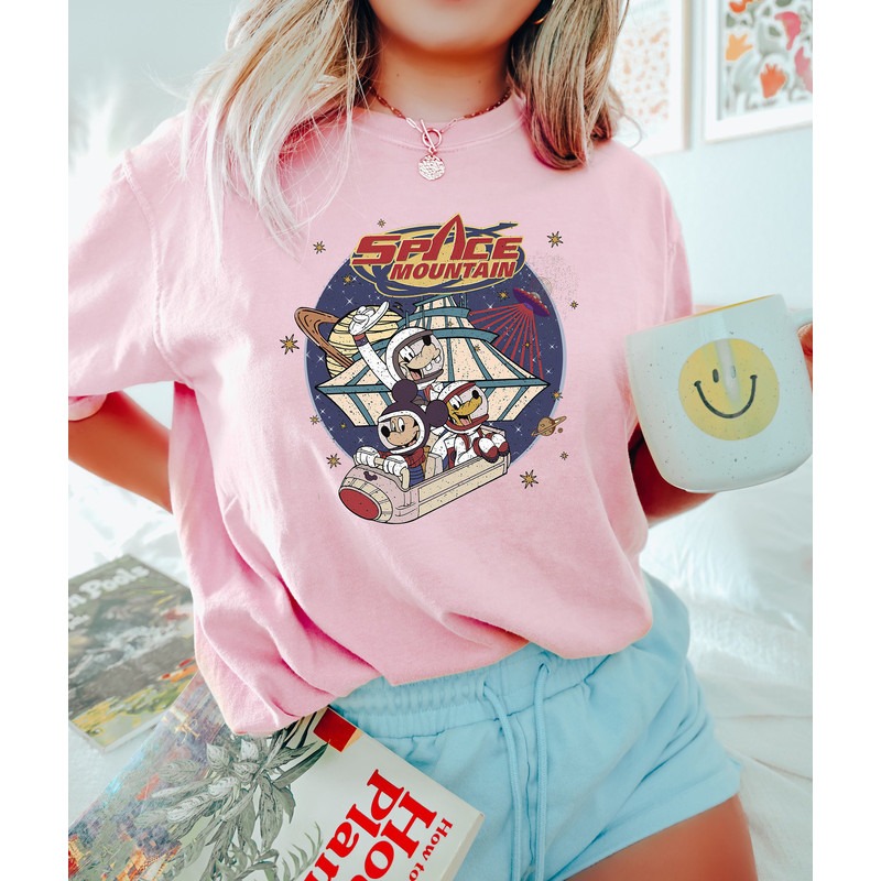 Vintage 90s Space Mountain Shirt, Comfort Retro Vintage Disney Shirt, Retro Walt Disney World Tee, Mickey And Friends Shirt, Gift For Disney - 2.jpg