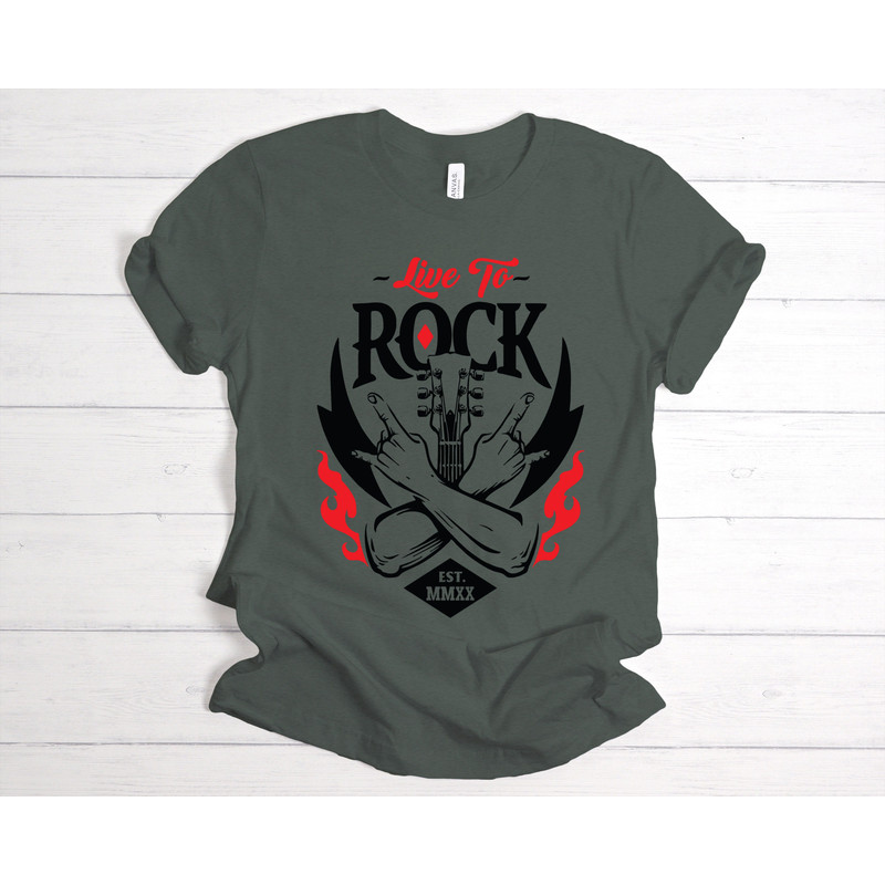 Vintage Style Rock and Roll shirt,Live to Rock t-shirt,Music lover tee,Guitar shirt,Songwriter t-shirt ,Womens Rock n Roll,Rock n Roll Love - 3.jpg