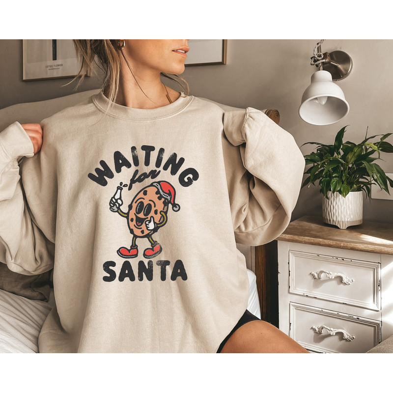 Waiting For Santa,Christmas Cookies Shirt,Christmas Santa Cookie Shirt,Christmas Baking Crew Sweatshirt,Christmas Gift,Family Christmas,XMAS - 1.jpg