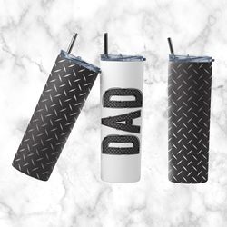 metal dad tumbler, metal dad seamless straight skinny tumbler, fathers day best dad ever sublimation skinny tumbler