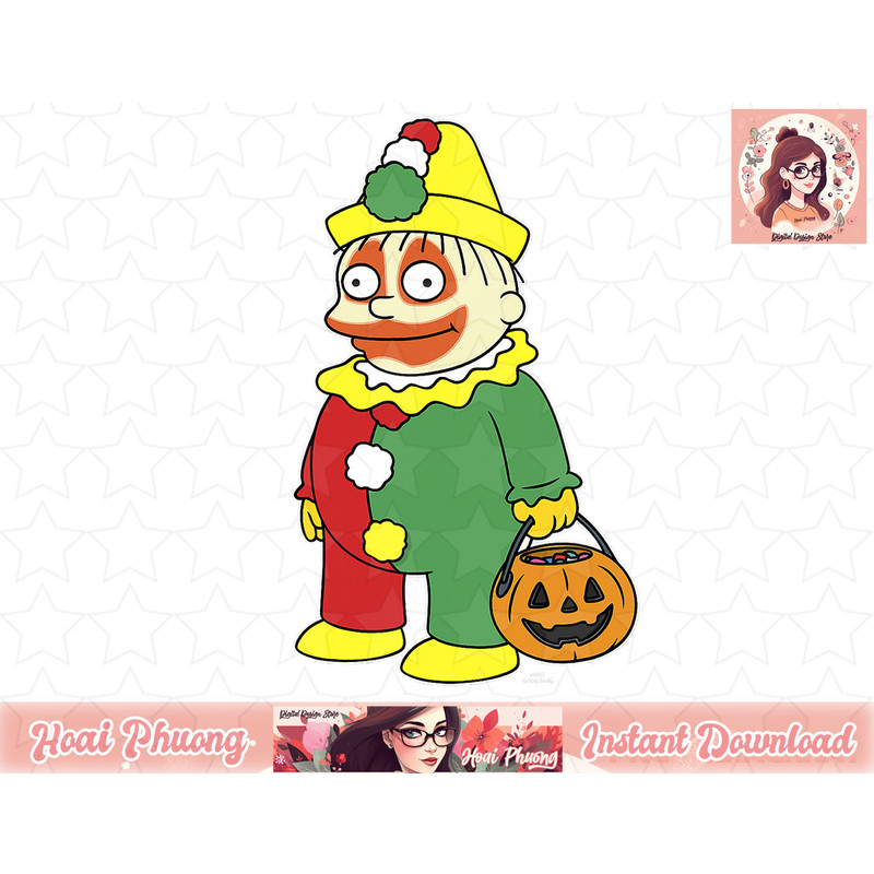 The Simpsons Treehouse of Horror Halloween Clown Ralph png, instant download.jpg