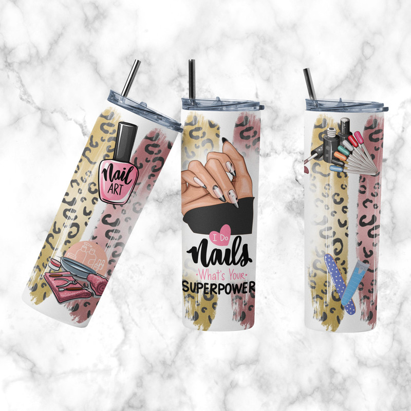 Nail tech 20oz Straight Tumber PNG - Digital Download.jpg