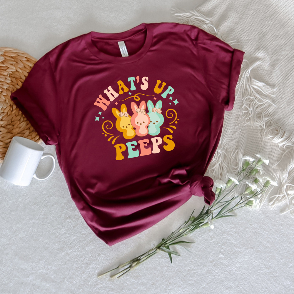 What's Up Peeps,Easter Peeps Squad,Peeps Matching Shirt,Colorful Easter Shirt,Women Easter Crewneck,Rabbit Lover Gift,Cute Easter Sweatshirt - 3.jpg