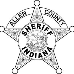 indiana sheriff badge allen county vector file black white vector outline or line art file