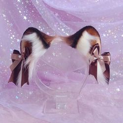 tanuki ears with chocolate bows